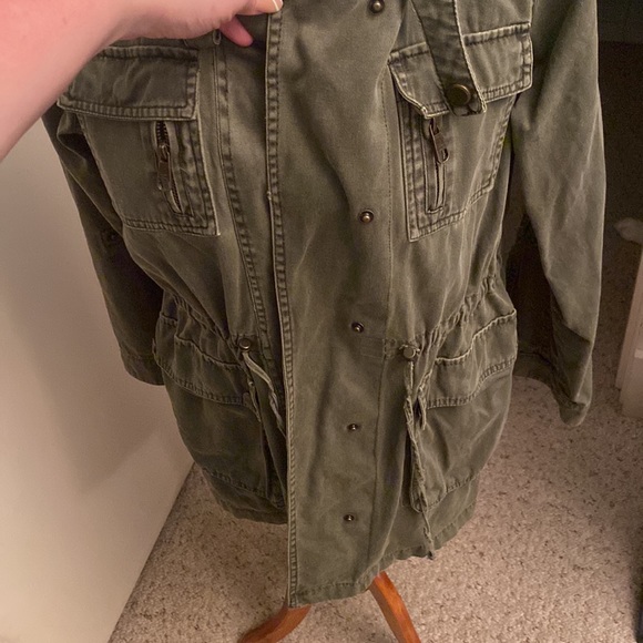 STEVE MADDEN Olive Green Cargo Utility Jacket LARGE - Picture 5 of 10